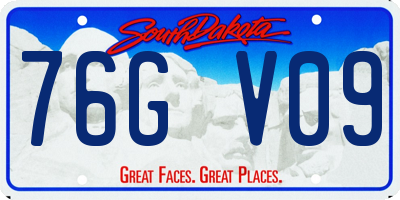 SD license plate 76GV09