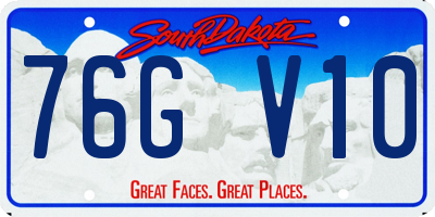 SD license plate 76GV10