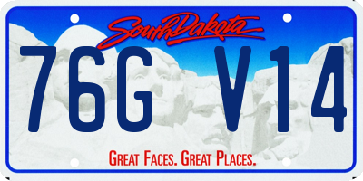 SD license plate 76GV14