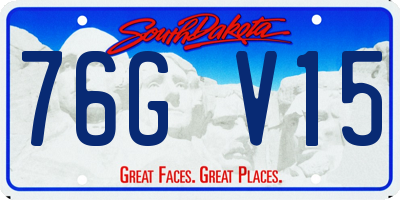 SD license plate 76GV15