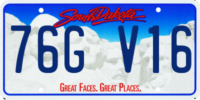SD license plate 76GV16