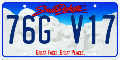 SD license plate 76GV17