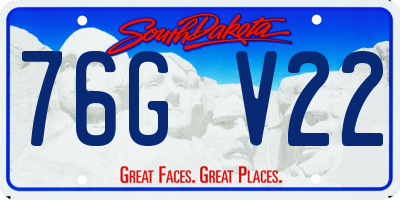 SD license plate 76GV22