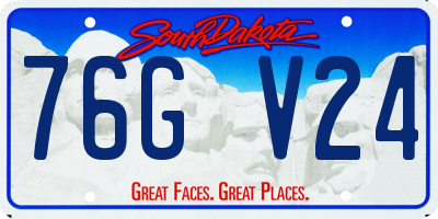 SD license plate 76GV24