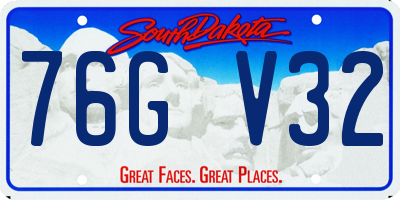 SD license plate 76GV32