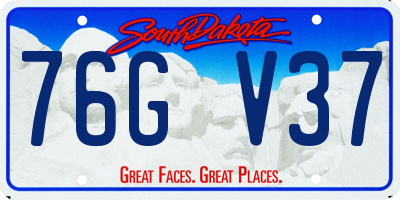 SD license plate 76GV37