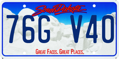 SD license plate 76GV40