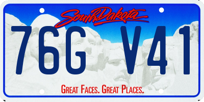 SD license plate 76GV41