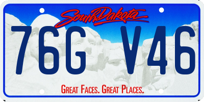 SD license plate 76GV46