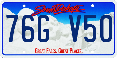 SD license plate 76GV50