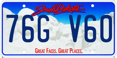 SD license plate 76GV60