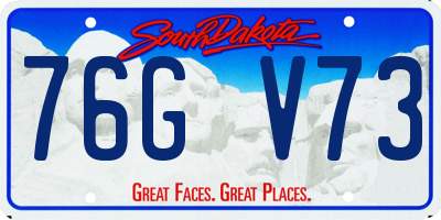 SD license plate 76GV73