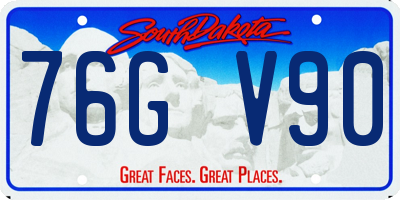 SD license plate 76GV90