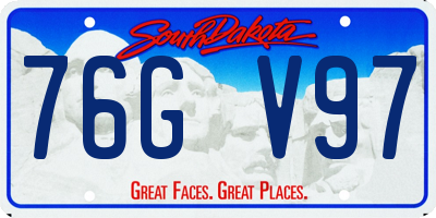 SD license plate 76GV97
