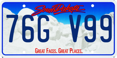 SD license plate 76GV99