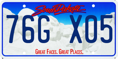 SD license plate 76GX05