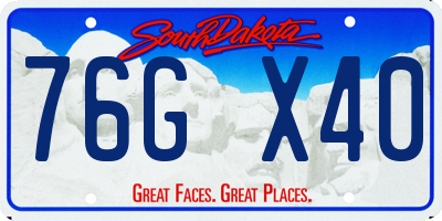 SD license plate 76GX40