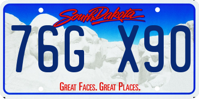 SD license plate 76GX90