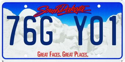 SD license plate 76GY01