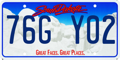 SD license plate 76GY02