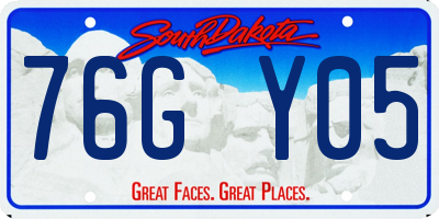 SD license plate 76GY05