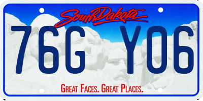 SD license plate 76GY06