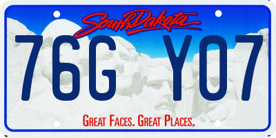 SD license plate 76GY07