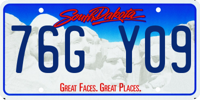 SD license plate 76GY09