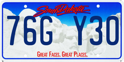 SD license plate 76GY30