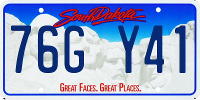 SD license plate 76GY41