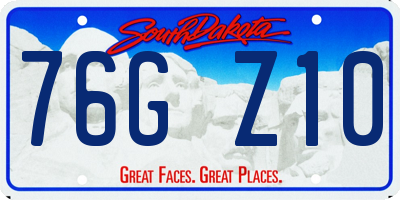 SD license plate 76GZ10