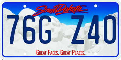 SD license plate 76GZ40