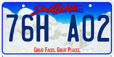 SD license plate 76HA02