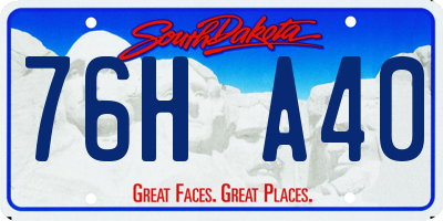 SD license plate 76HA40