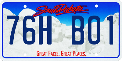 SD license plate 76HB01
