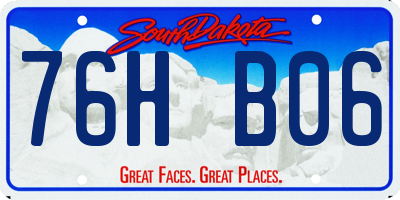 SD license plate 76HB06