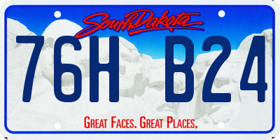 SD license plate 76HB24