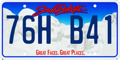 SD license plate 76HB41