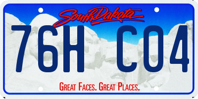 SD license plate 76HC04
