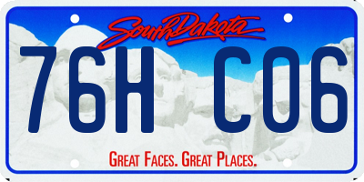 SD license plate 76HC06