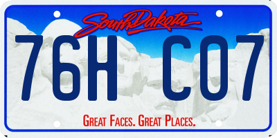 SD license plate 76HC07