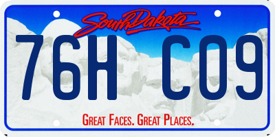 SD license plate 76HC09