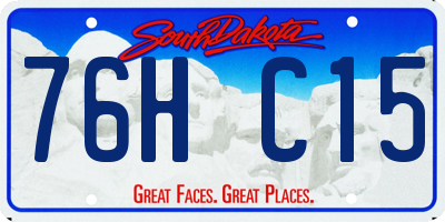 SD license plate 76HC15