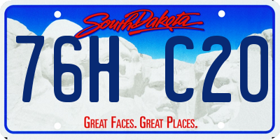SD license plate 76HC20