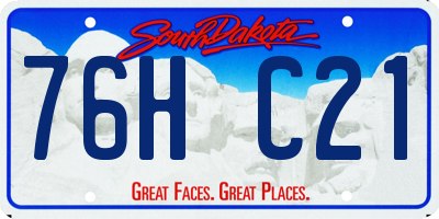 SD license plate 76HC21
