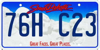 SD license plate 76HC23