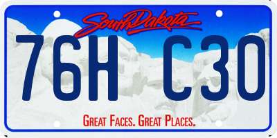 SD license plate 76HC30