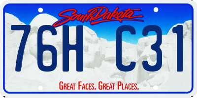 SD license plate 76HC31