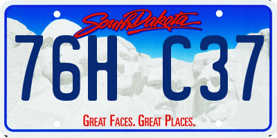 SD license plate 76HC37
