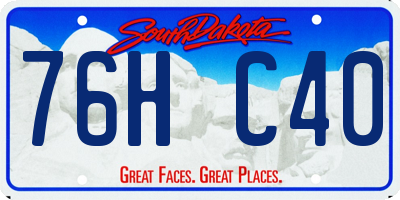 SD license plate 76HC40